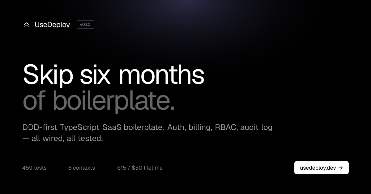 useDeploy — Plantilla base para lanzar productos SaaS